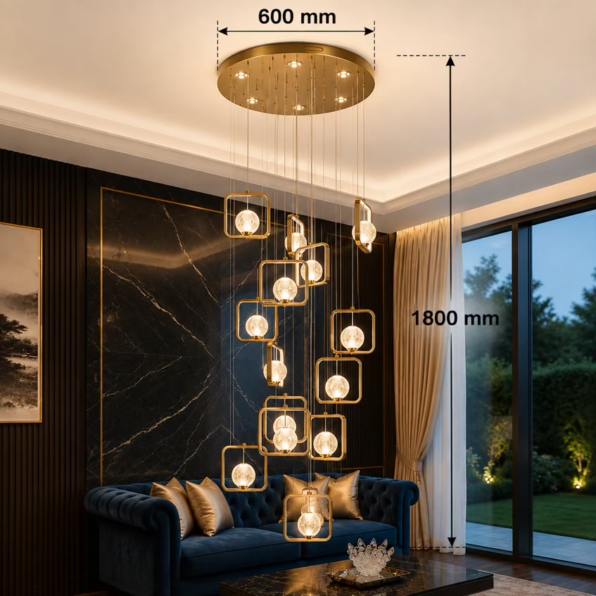 VGOLY Duplex Cascade Chandelier