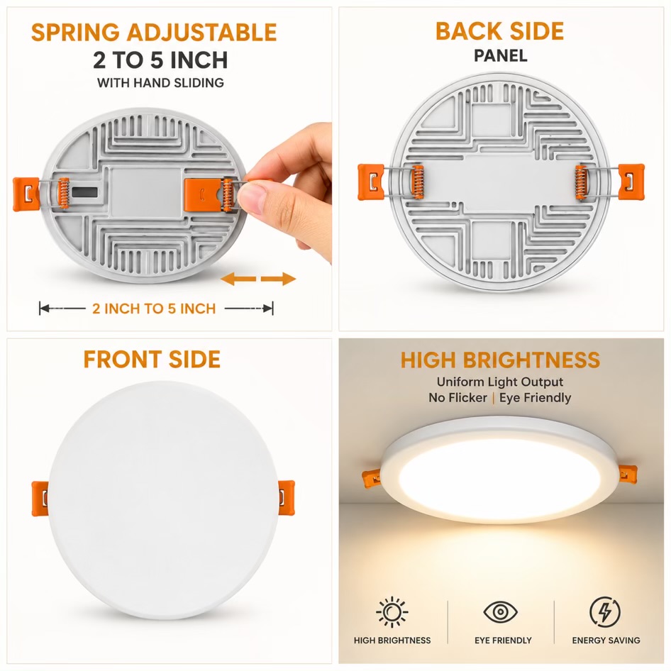 “15W Slim Adjustable LED Panel – Round”