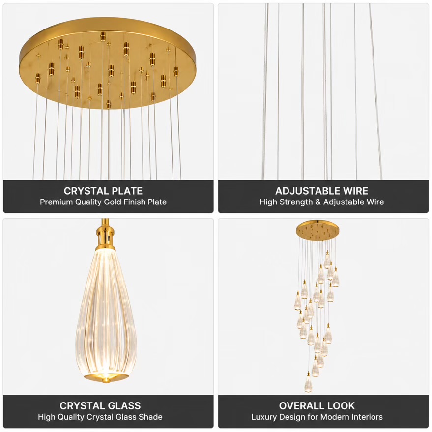 Vgoly Duplex Crystal Chandelier