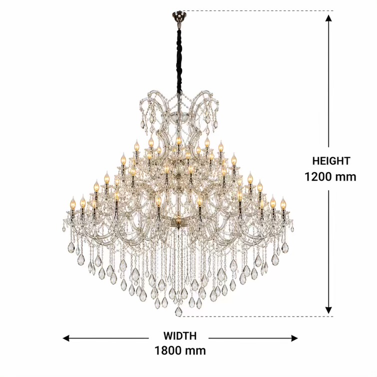 VGOLY 48 Light Crystal Duplex Chandelier