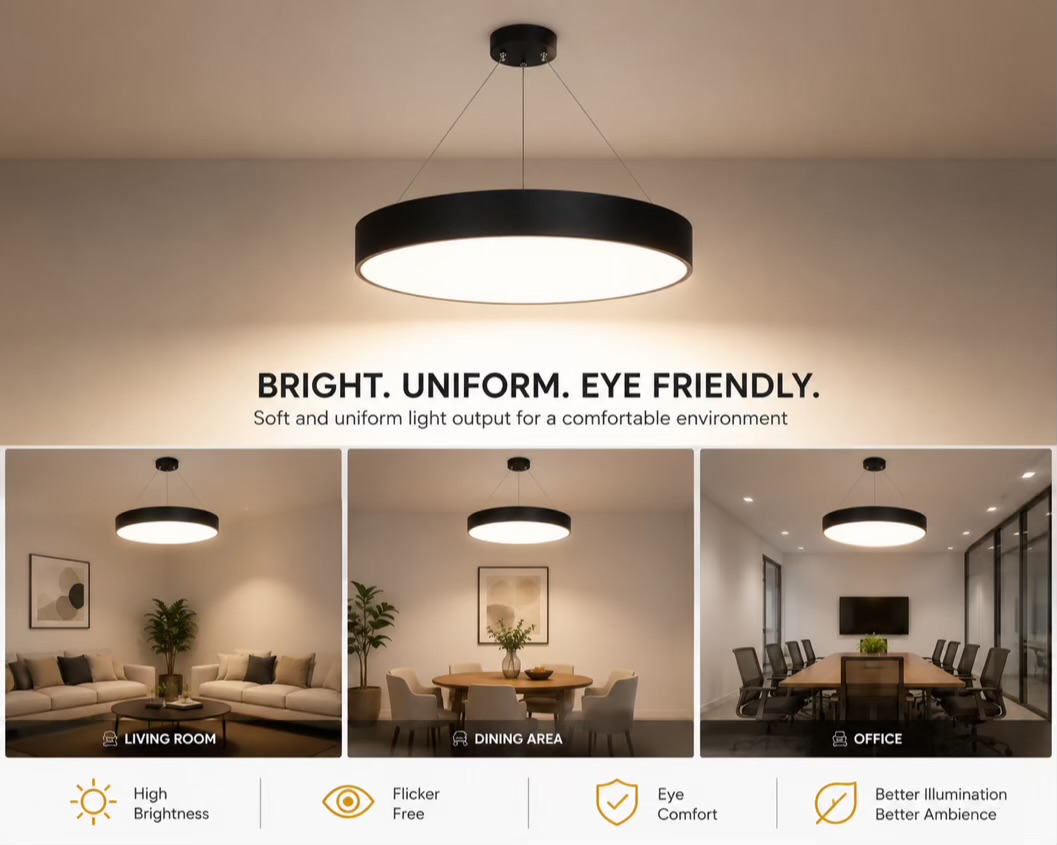 LED Linear Hanging Light – Office & Gym