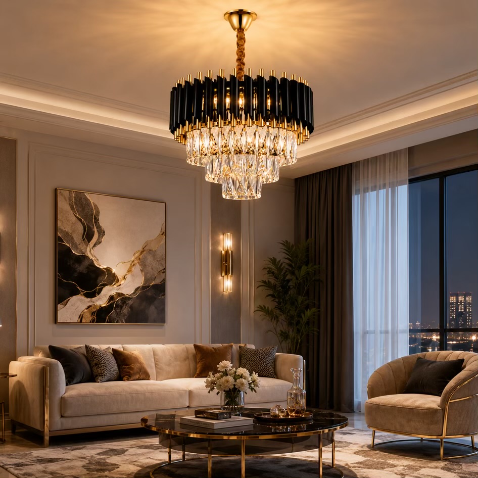 Black Mamba Chandelier 600mm – Luxury LED