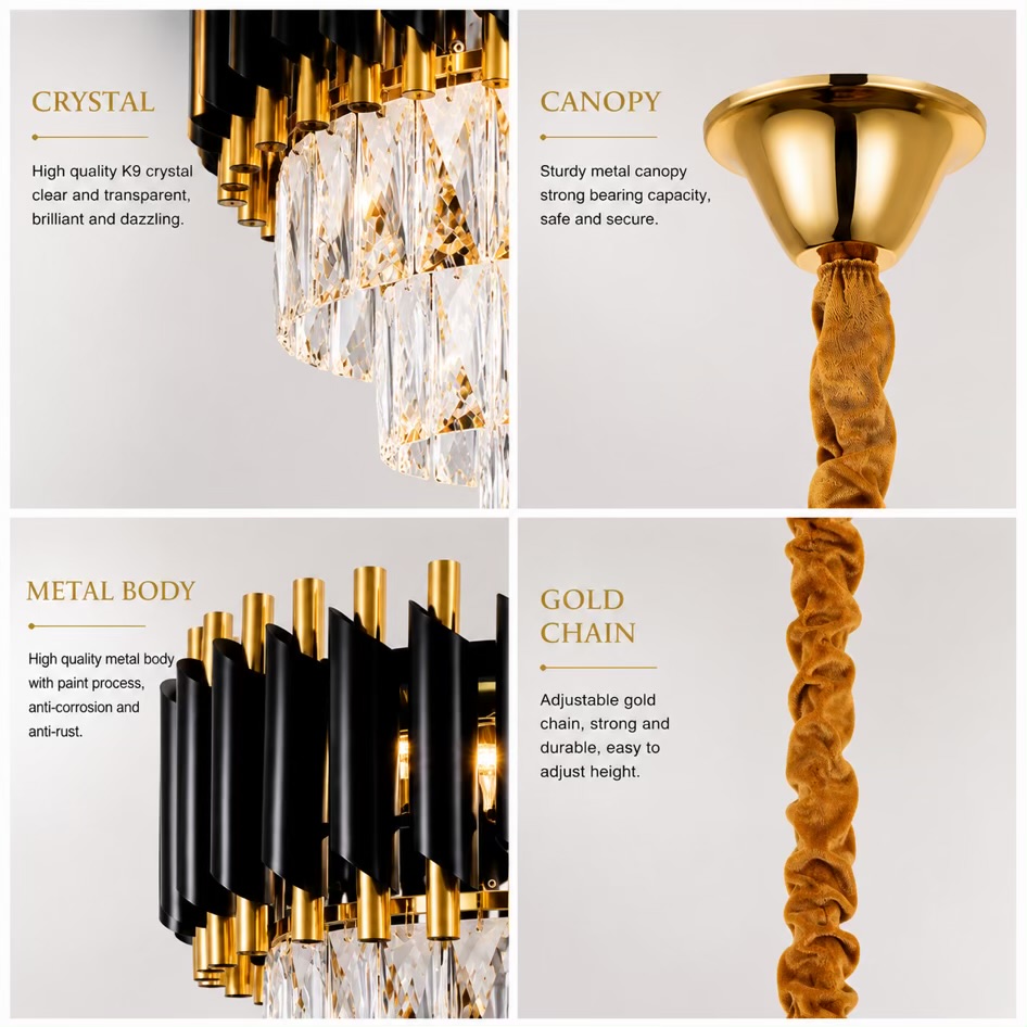 Black Mamba Chandelier 600mm – Luxury LED