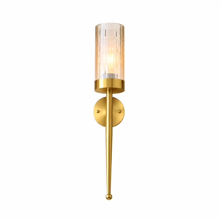 “Amber Glass Decorative Wall Light”