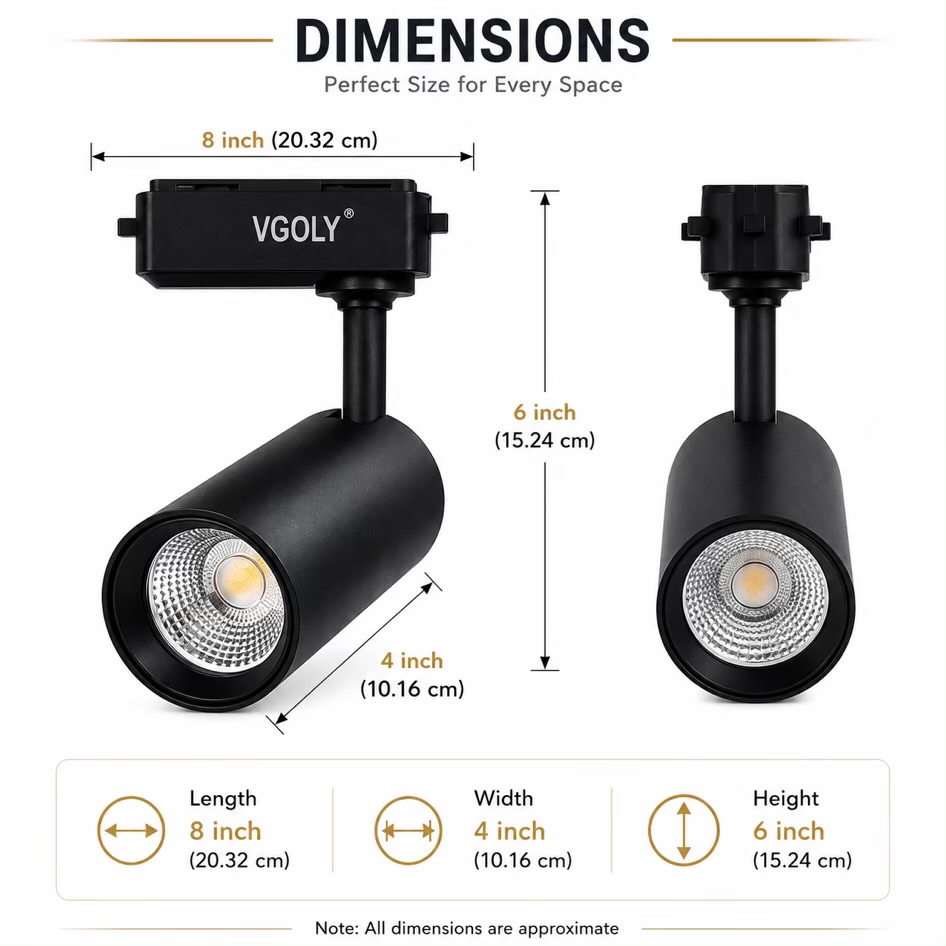 VGOLY 30W Adjustable LED Spot Track Light