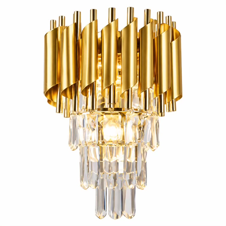 “Premium Gold Crystal Wall Light”