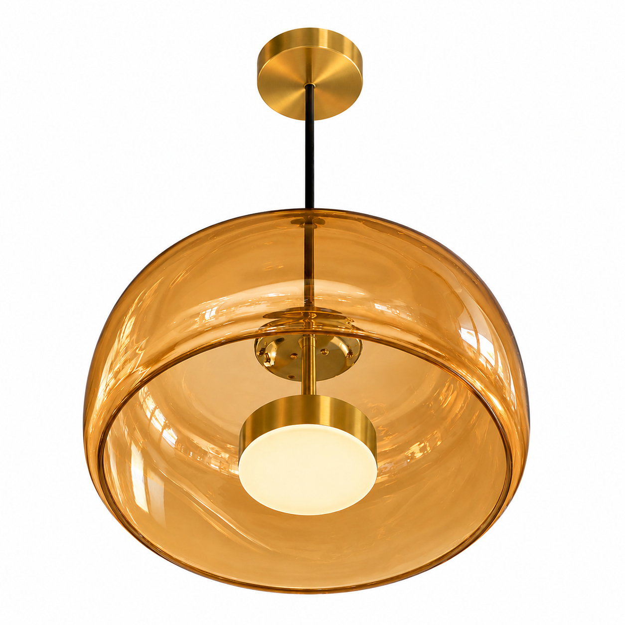 Amber Glass Pendant Light