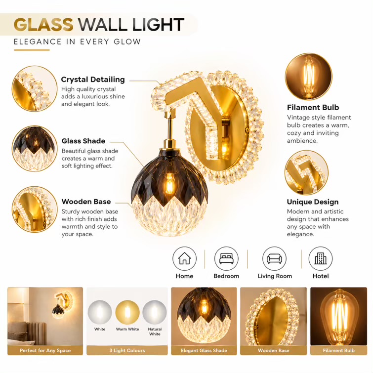 3-Color Decorative LED Wall Light