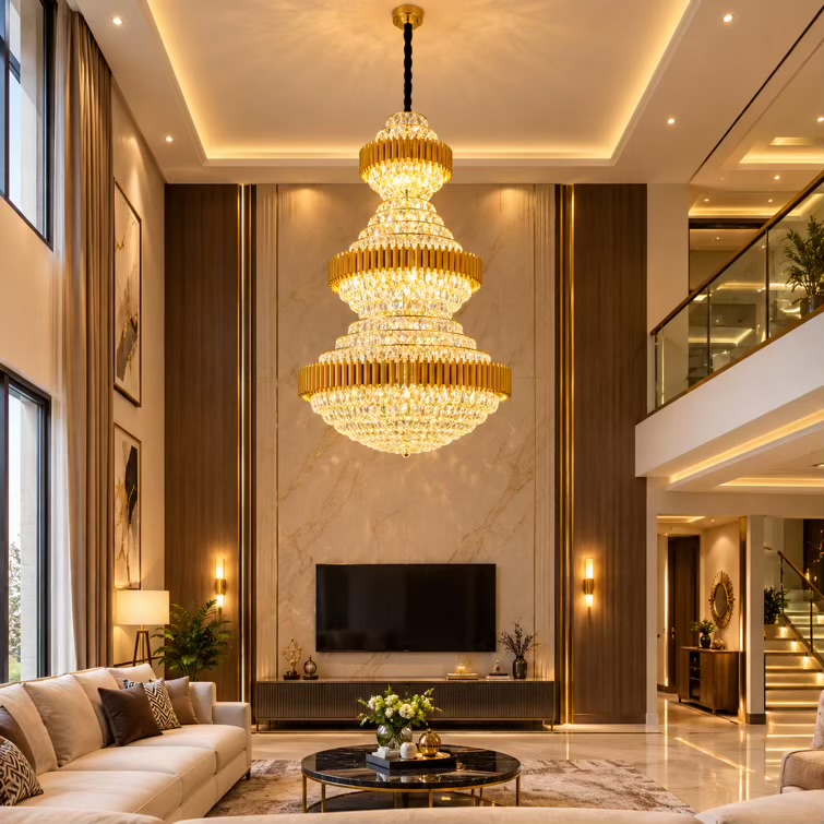 Designer Double Height Chandelier